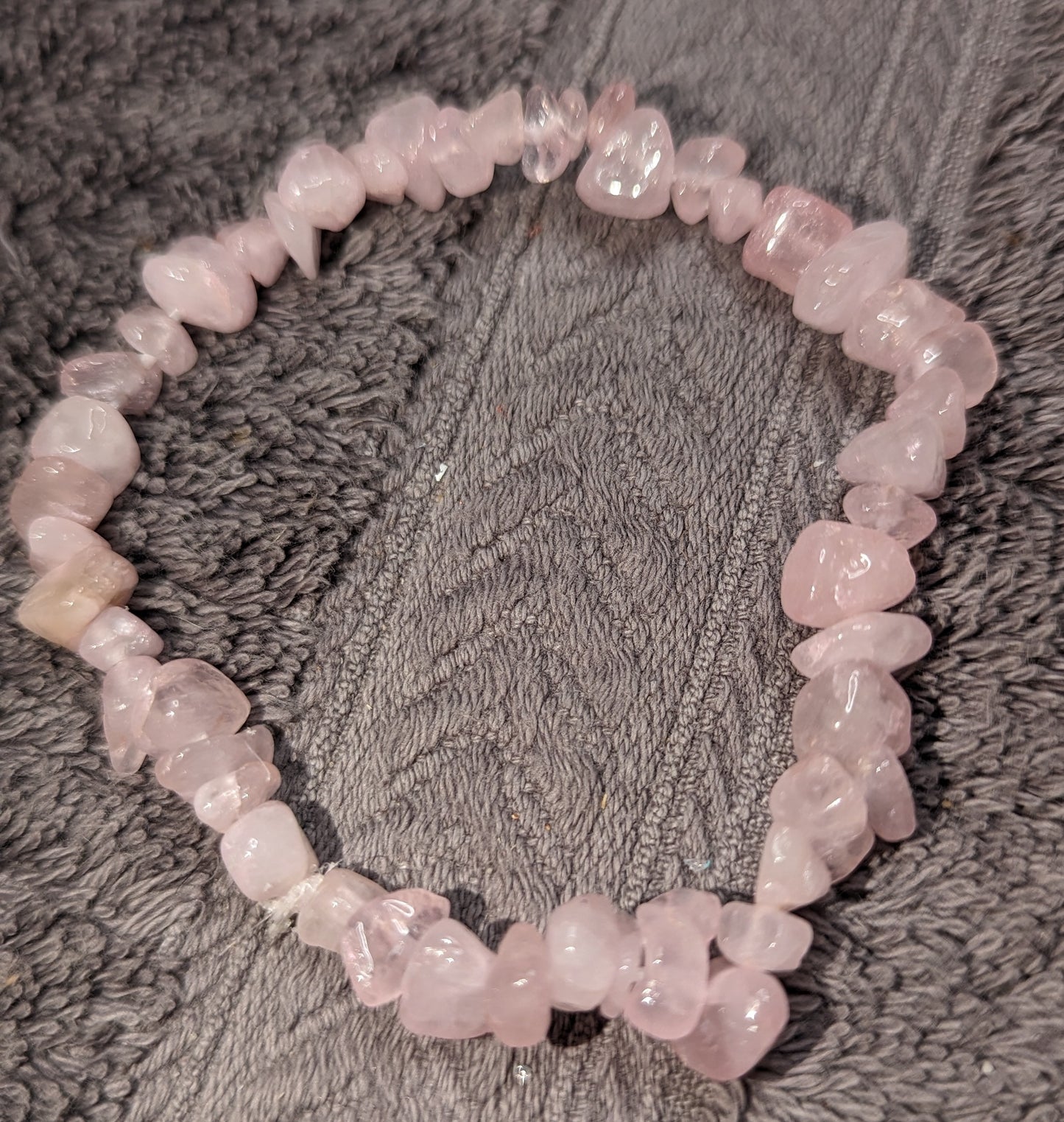Semi precious quartz stretch bracelet