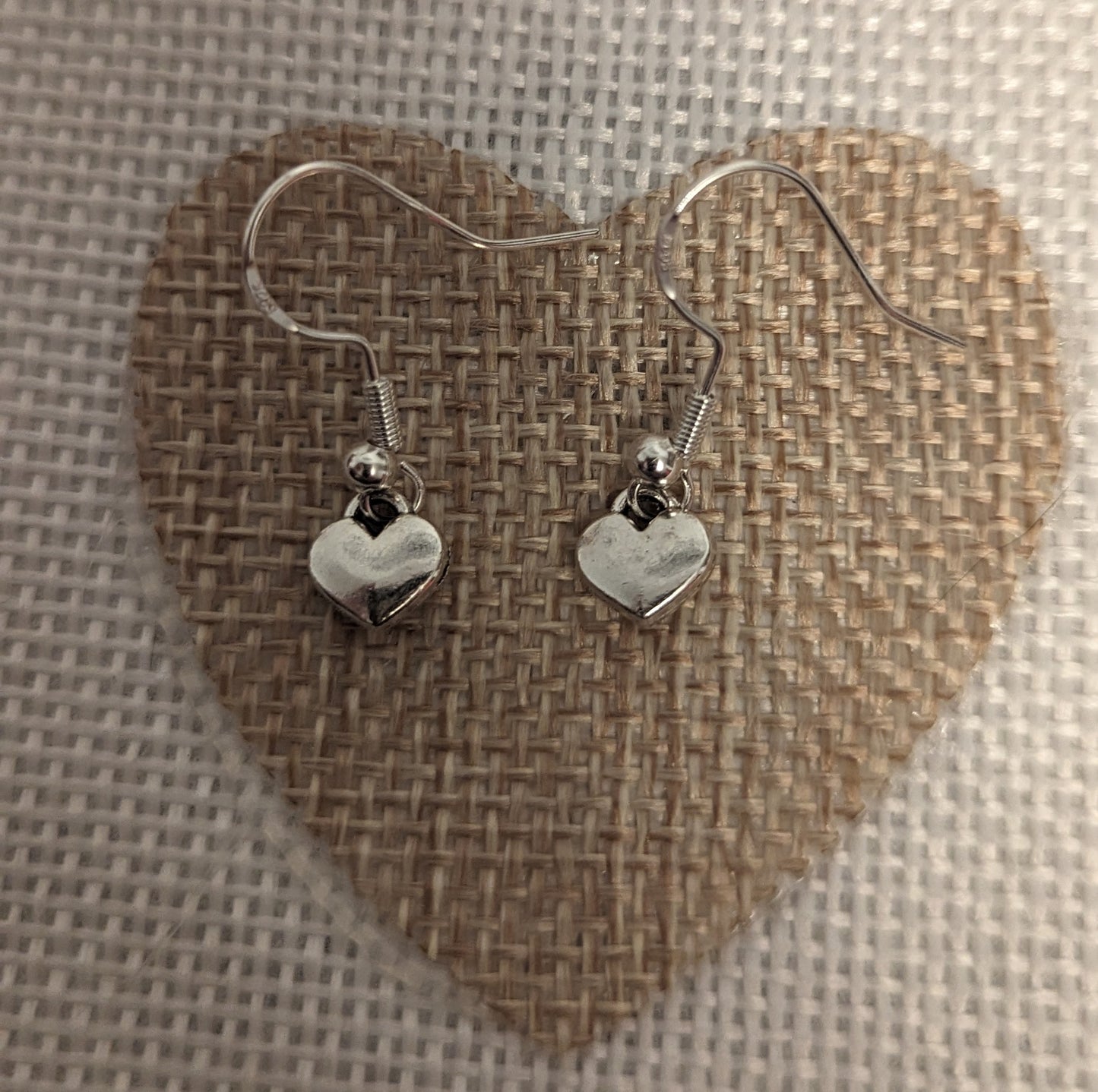 Sterling silver earrings with hearts