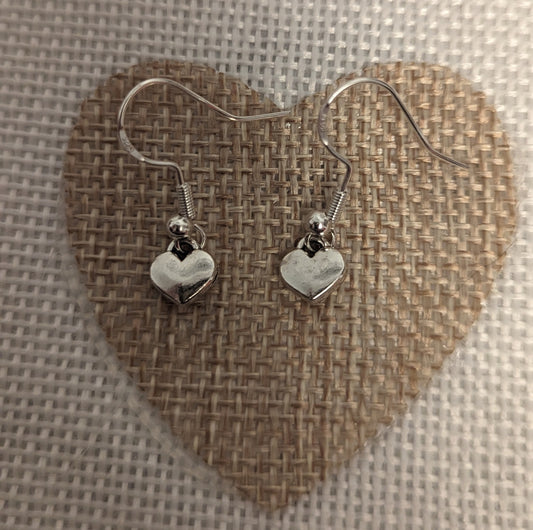 Sterling silver earrings with hearts
