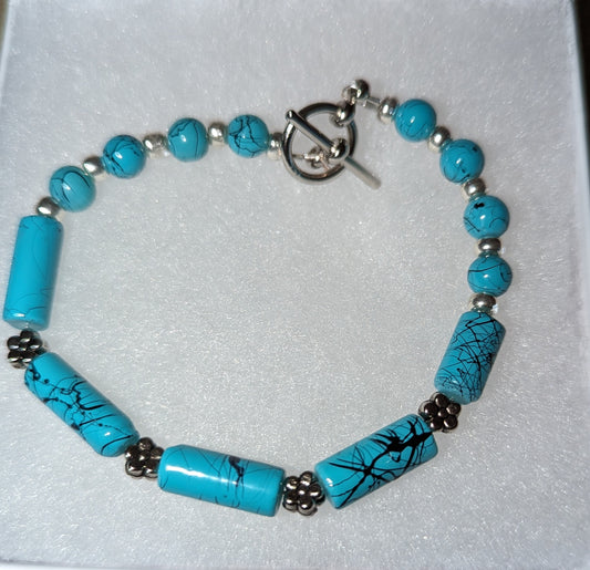 Turquoise beaded bracelet