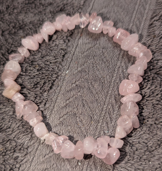 Semi precious quartz stretch bracelet