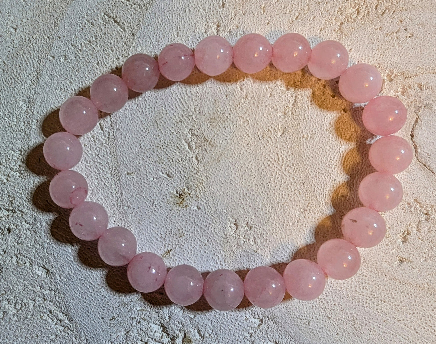 Pink beaded bracelet