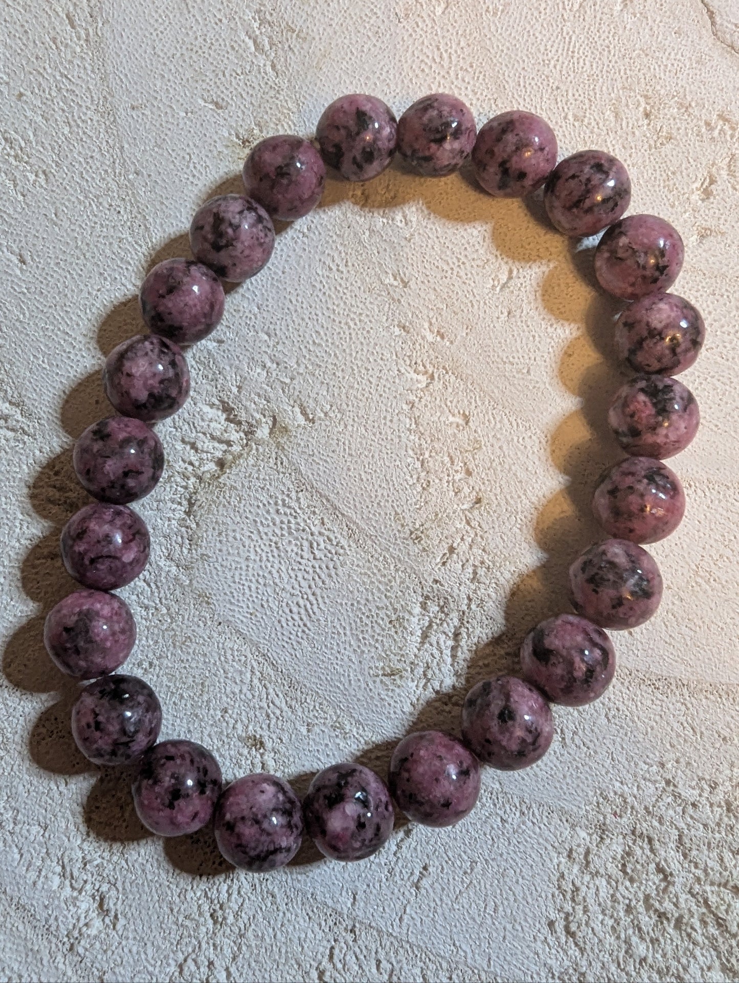 Purple beaded bracelet