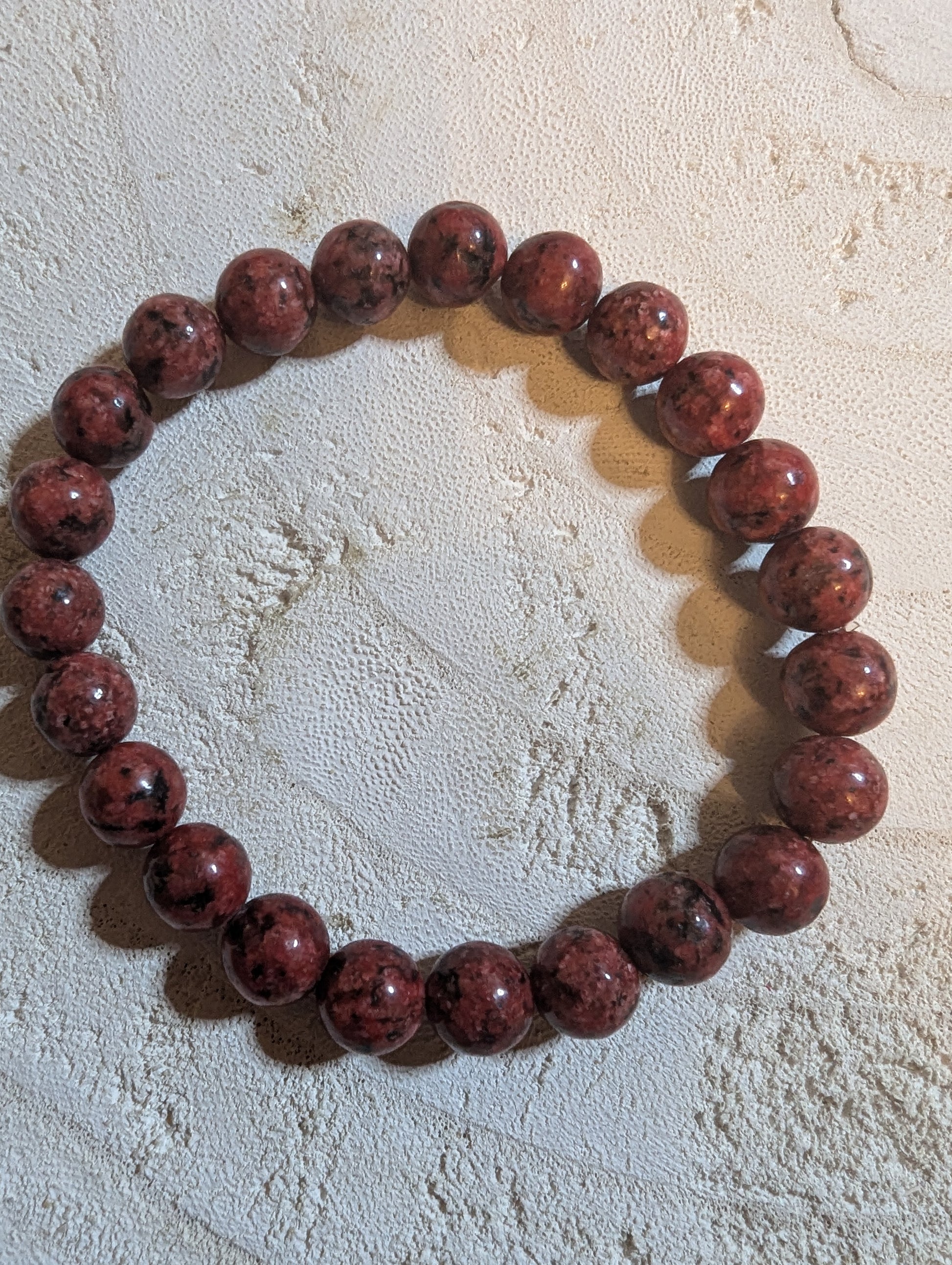 Red beaded bracelet 