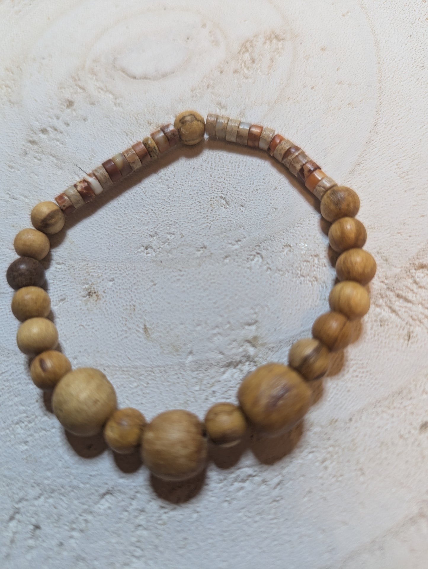 Wooden beaded bracelet