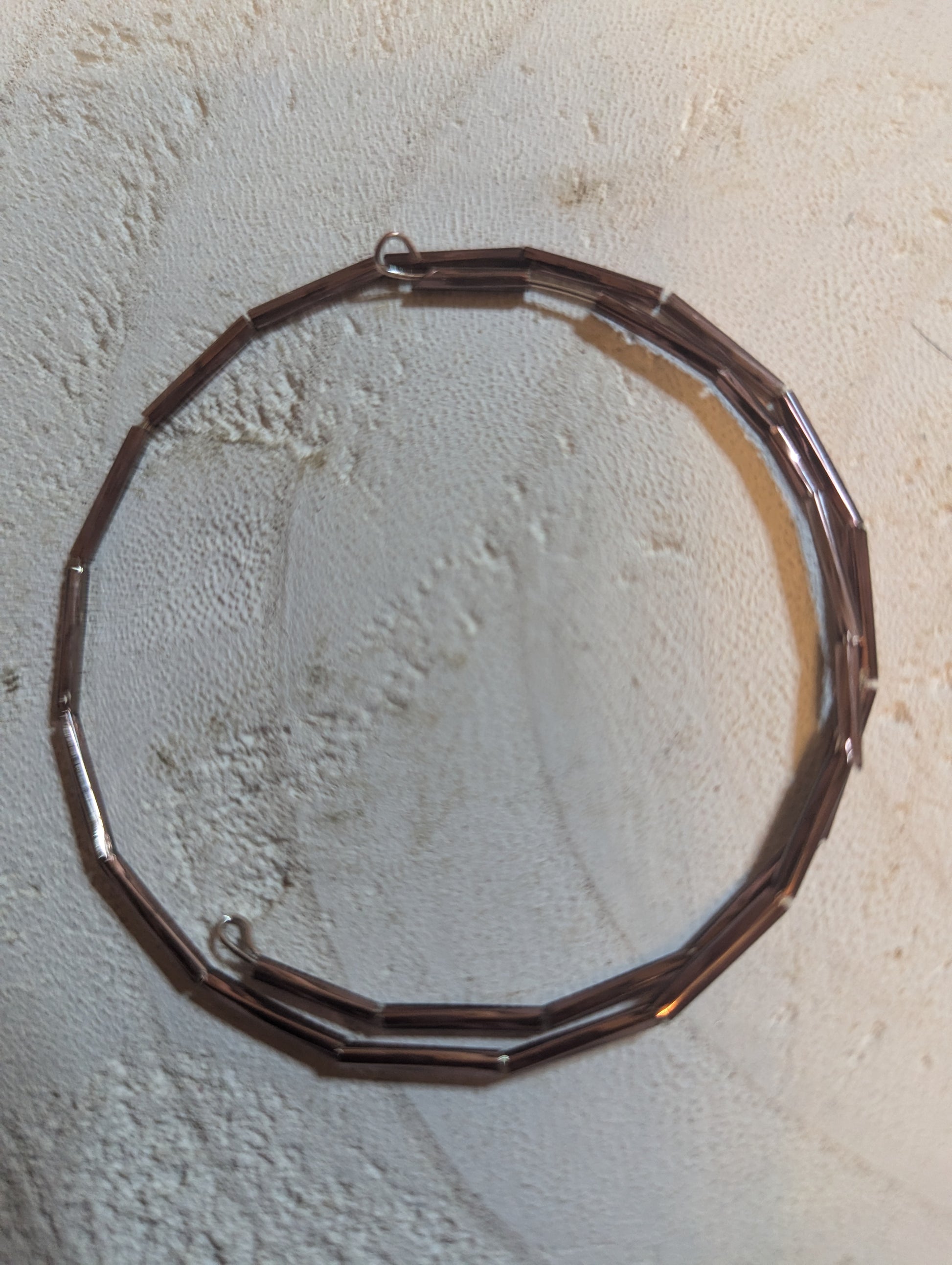 Metallic octagonal mirror  bracelet