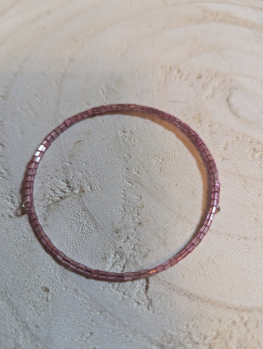 Pink beaded bracelet