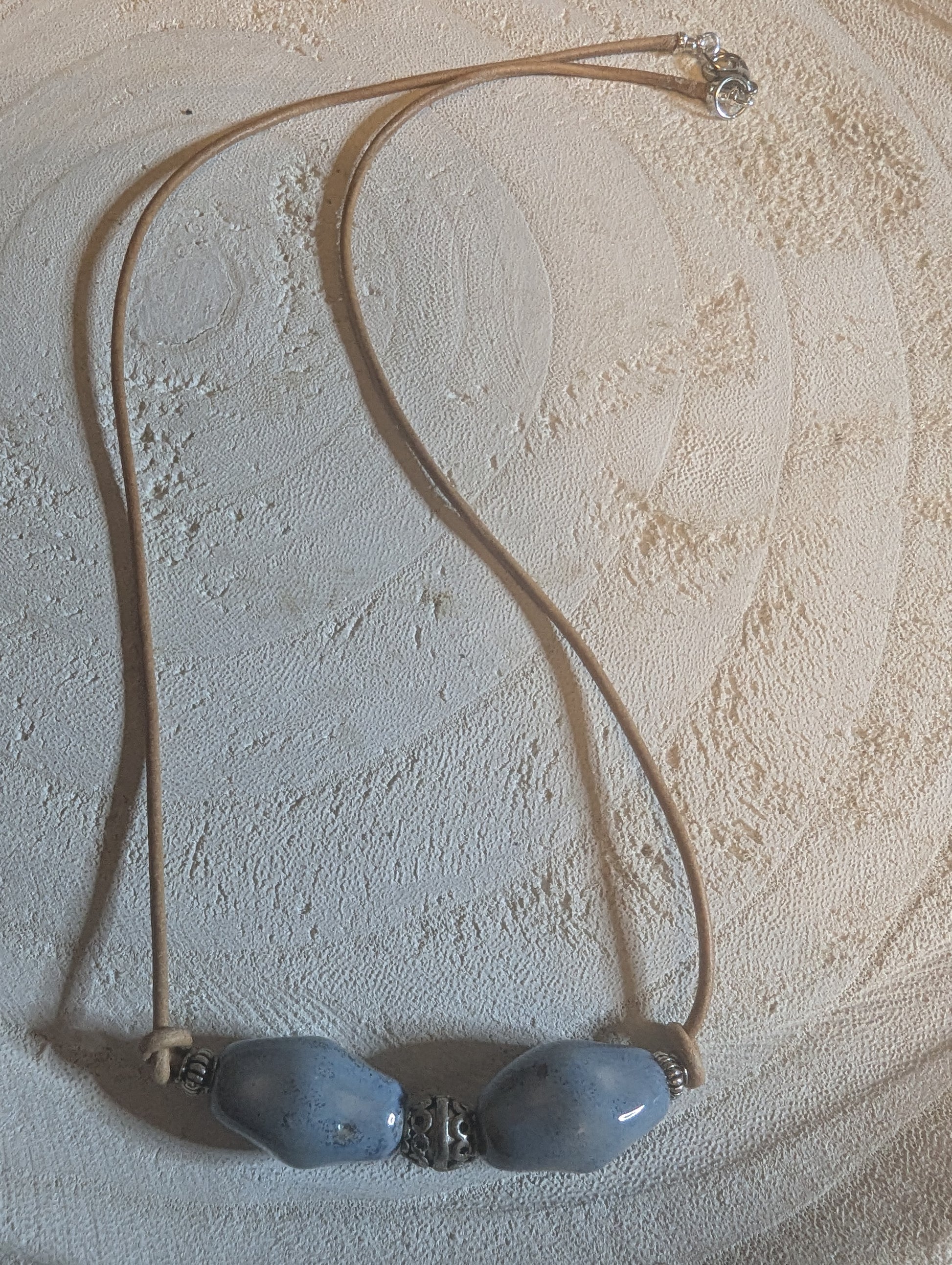 Necklace with blue beads 