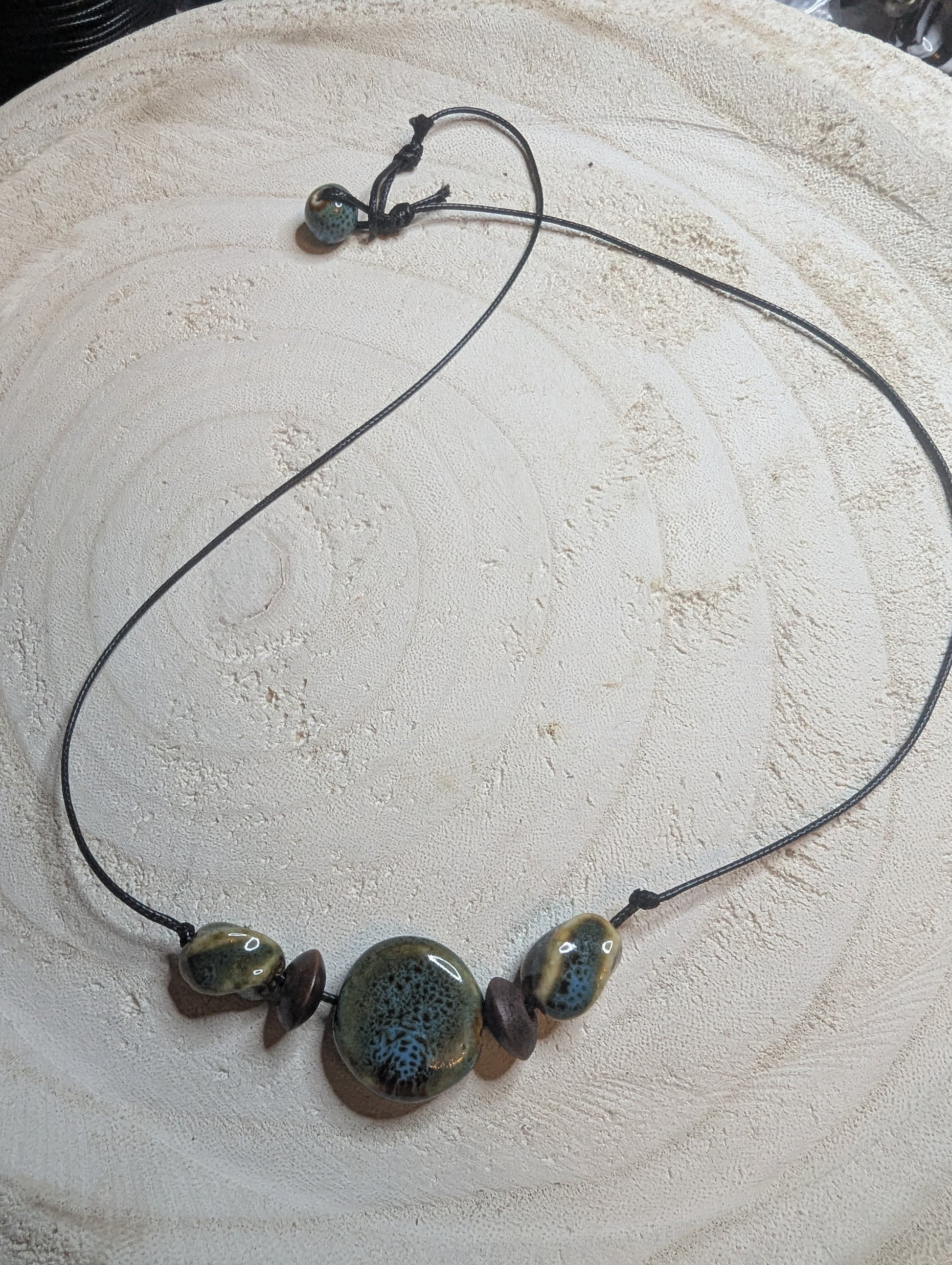 Necklace with ceramic beads from Sedona, AZ