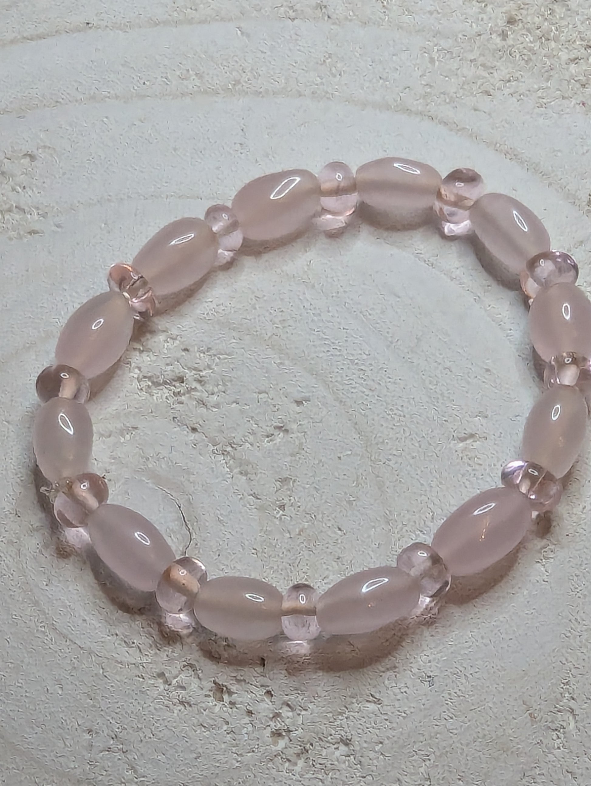 Pink beaded bracelet