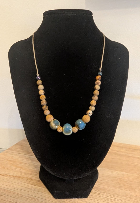 Bohemian style gemstone necklace