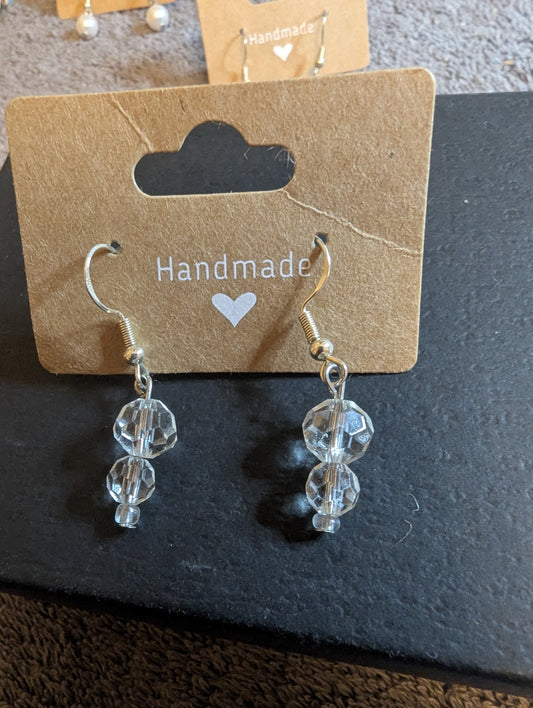 Lovely double crystal drop earrings or tiered crystal earrings!