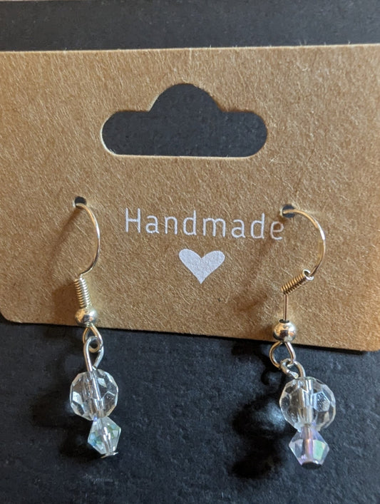 Double tiered crystal earrings